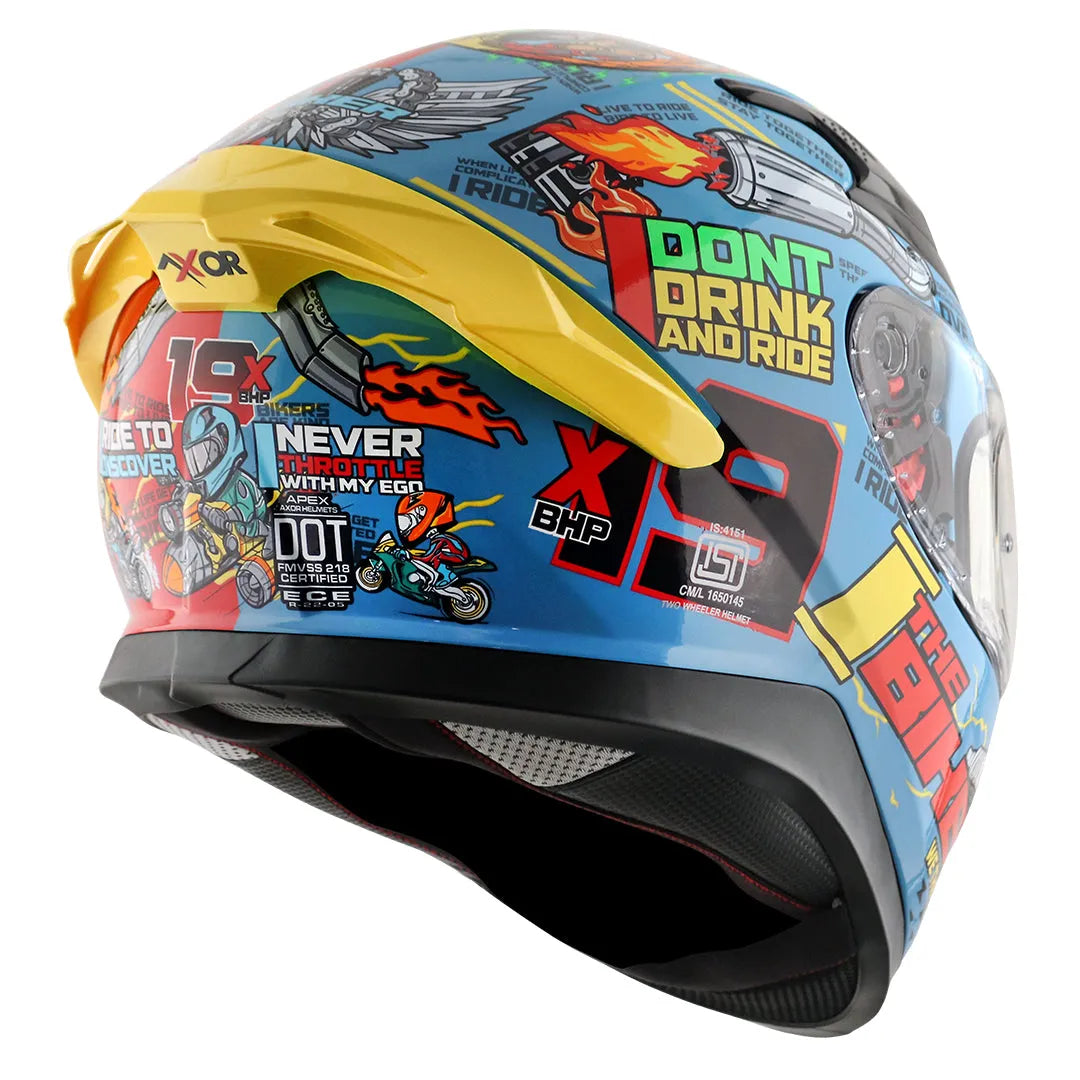 AXOR Xbhp Thenineteen Blue Red Full Face Helmet