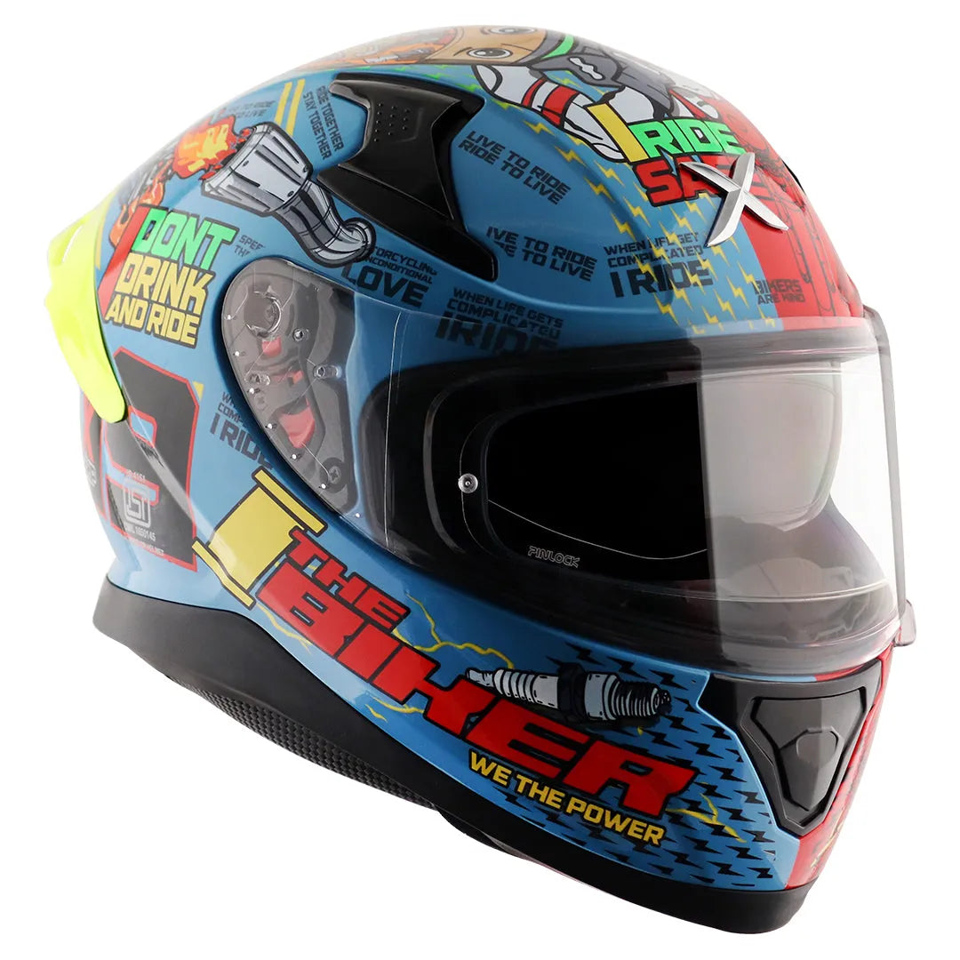 AXOR Xbhp Thenineteen Blue Red Full Face Helmet
