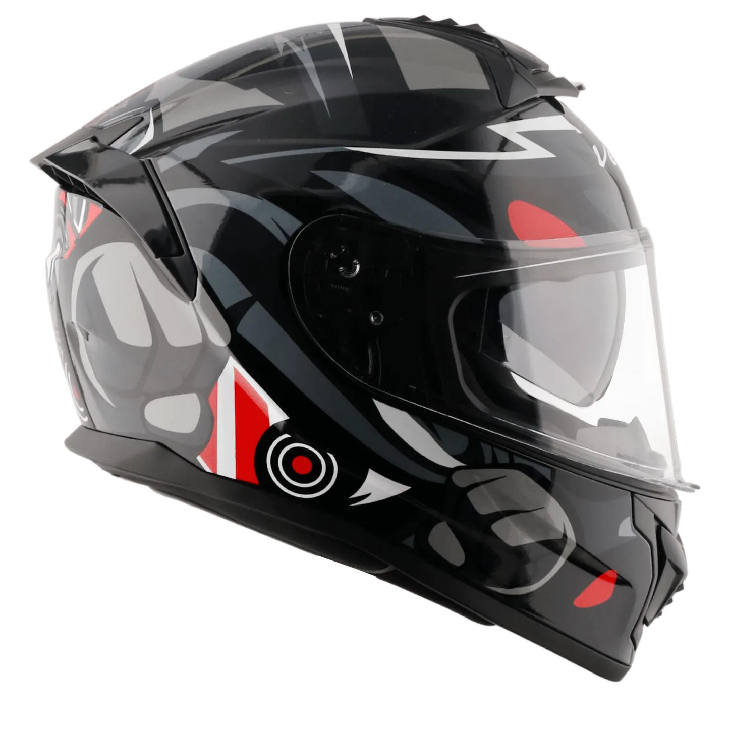 VEGA Zap Dx Dude Black Red Full Face Helmet