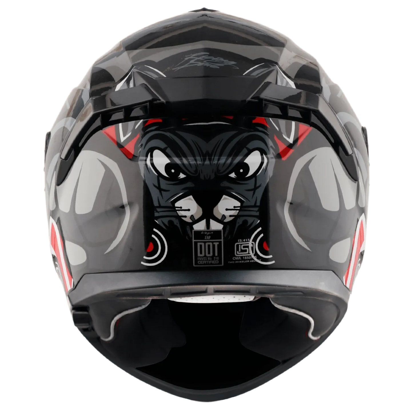 VEGA Zap Dx Dude Black Red Full Face Helmet