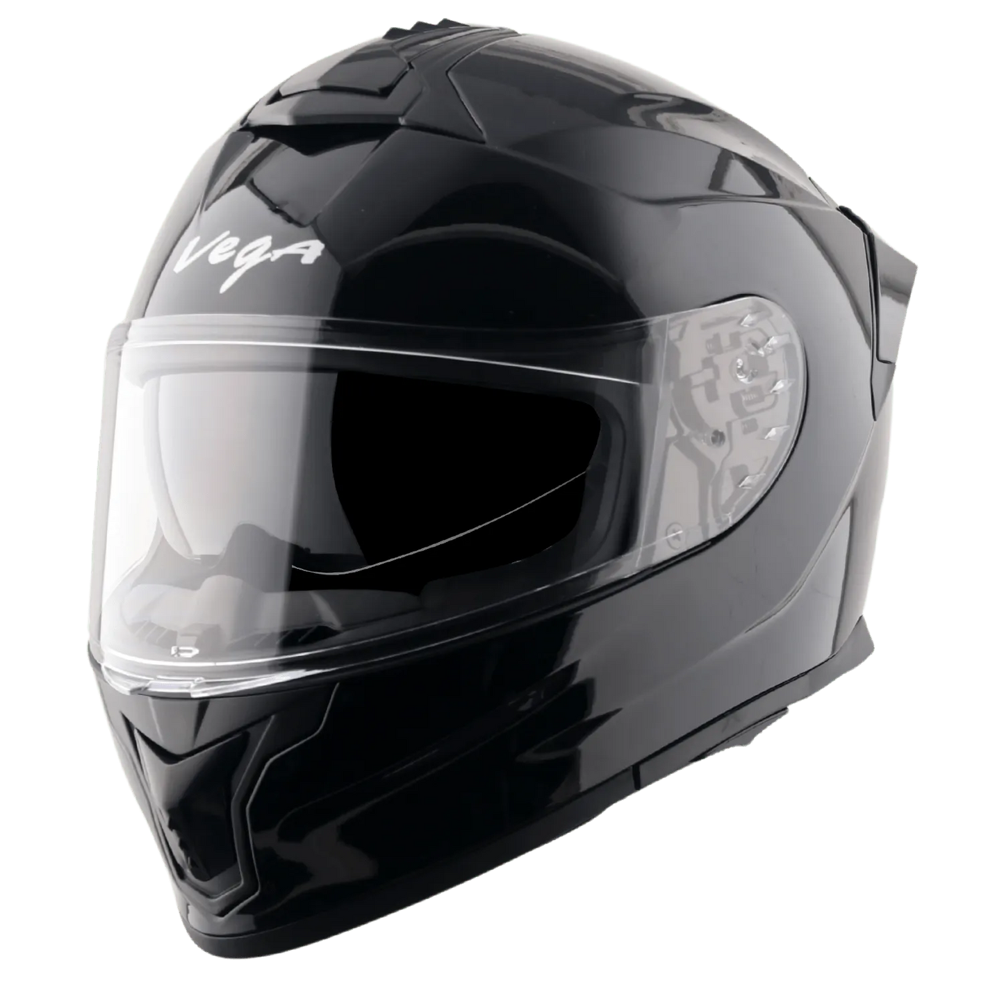 VEGA Zap Dx Solid Black Full Face Helmet