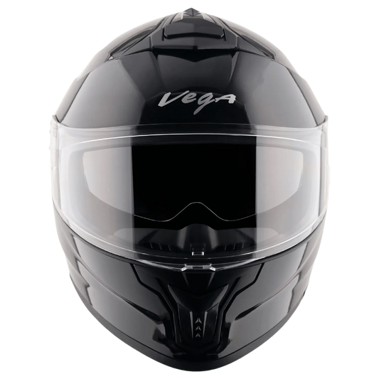 VEGA Zap Dx Solid Black Full Face Helmet