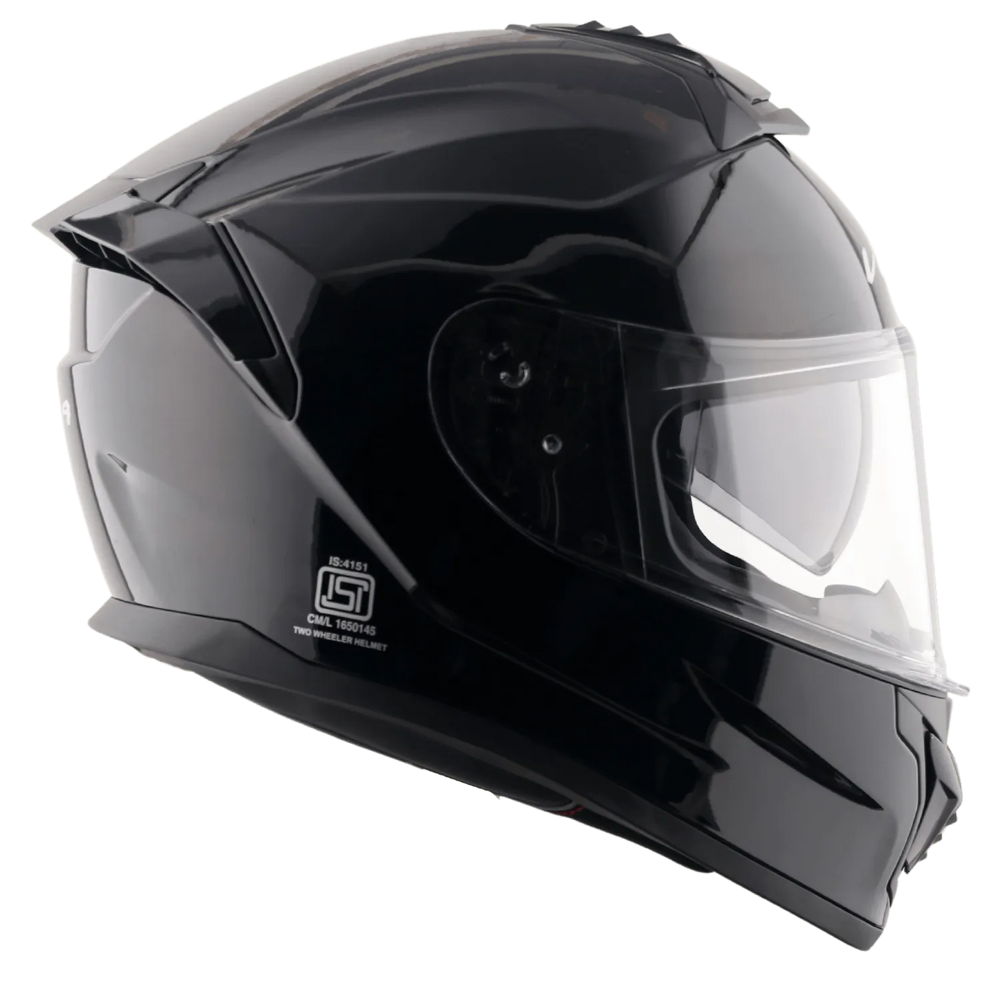 VEGA Zap Dx Solid Black Full Face Helmet