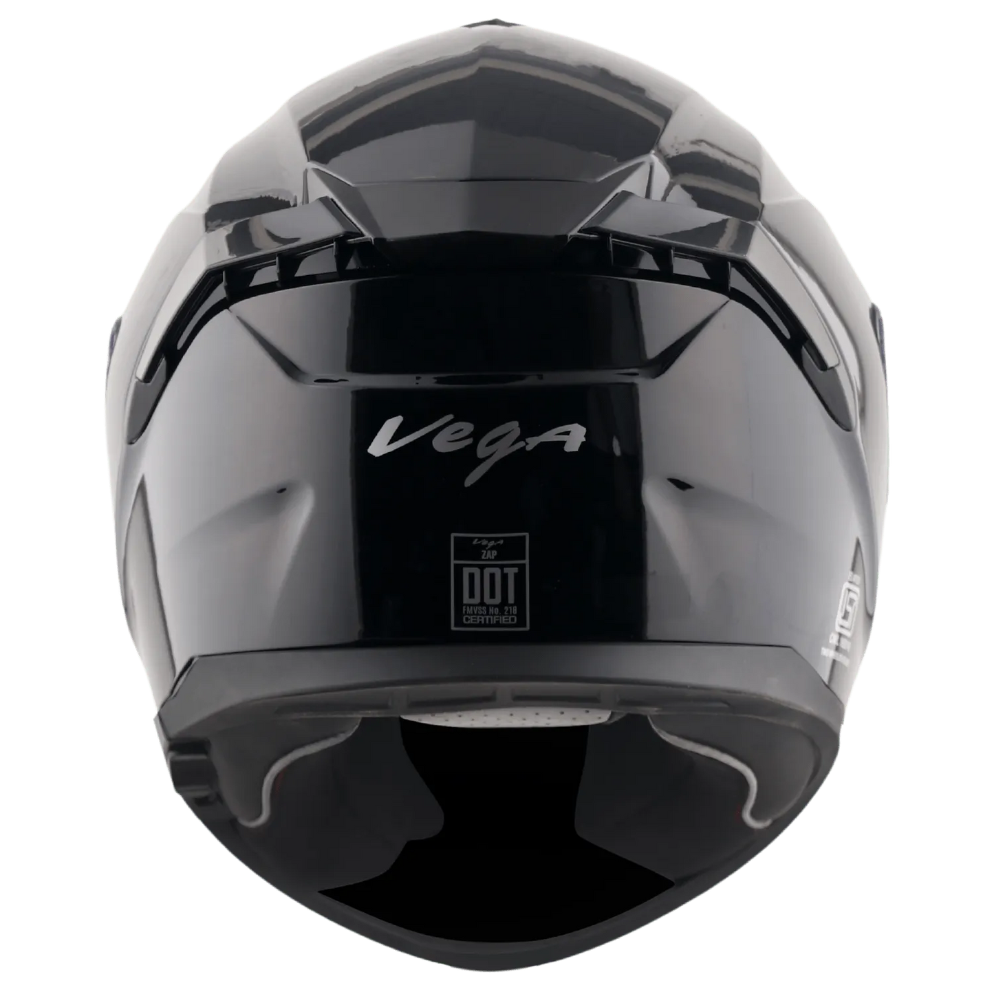 VEGA Zap Dx Solid Black Full Face Helmet