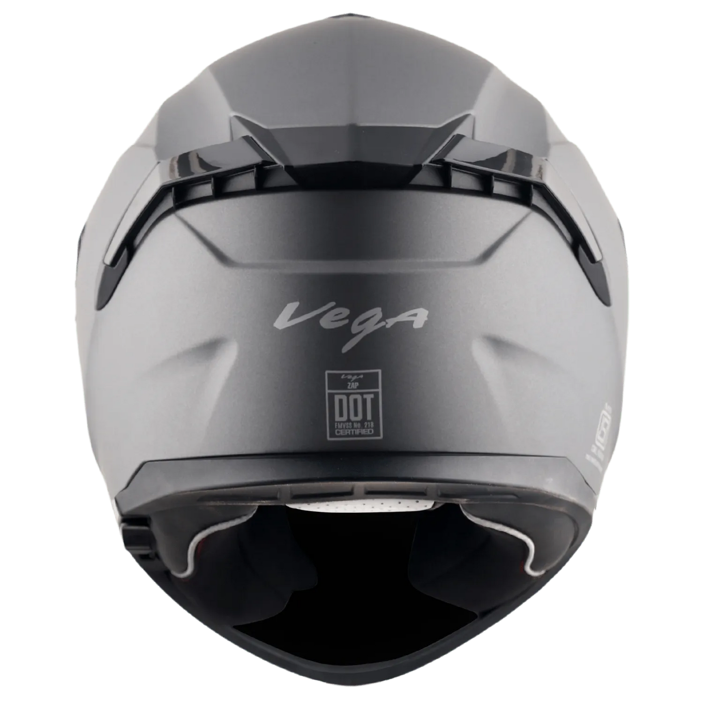 VEGA Zap Dx Solid Dull Athena Grey Full Face Helmet