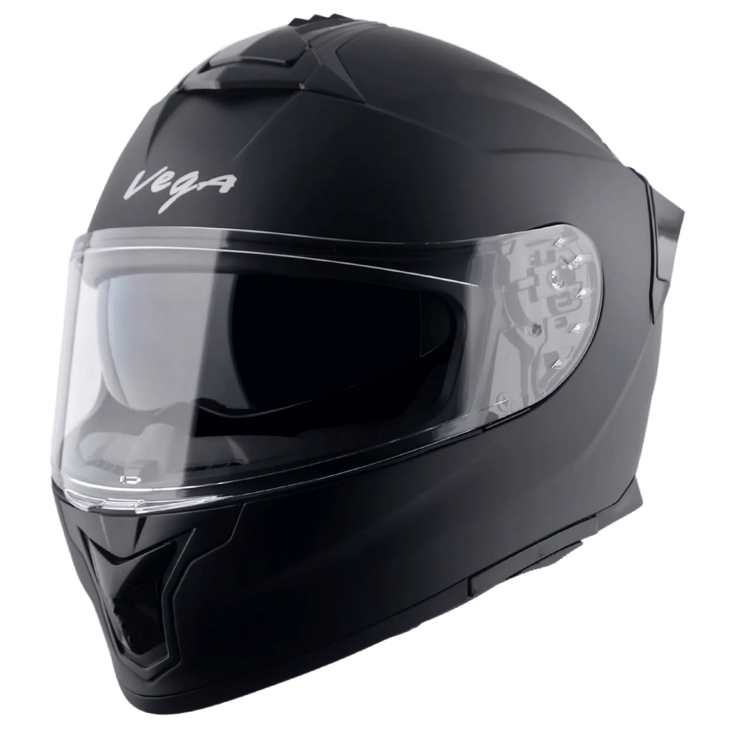 VEGA Zap Dx Solid Dull Black Md Full Face Helmet