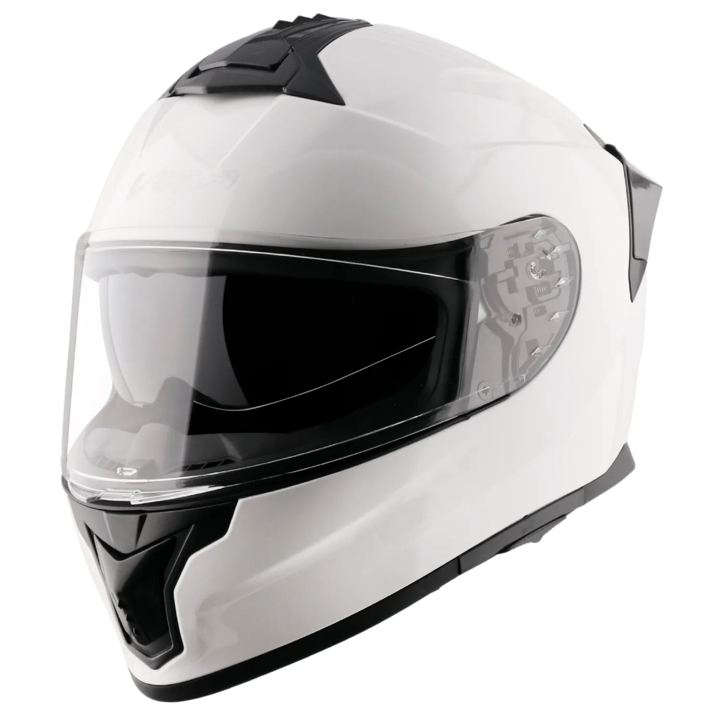 VEGA Zap Dx Solid White Full Face Helmet