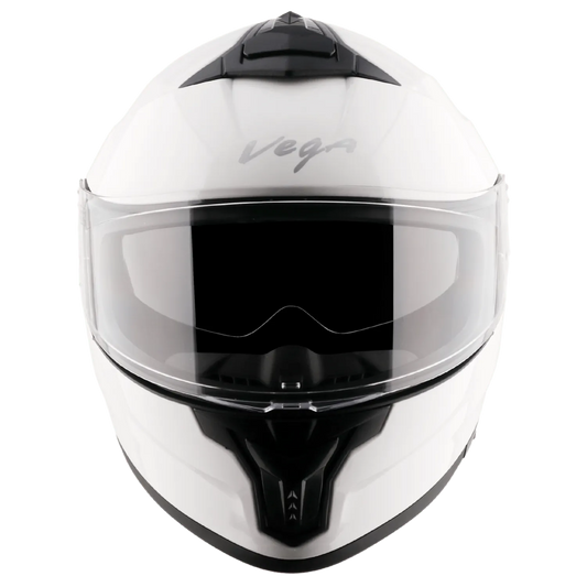 VEGA Zap Dx Solid White Full Face Helmet