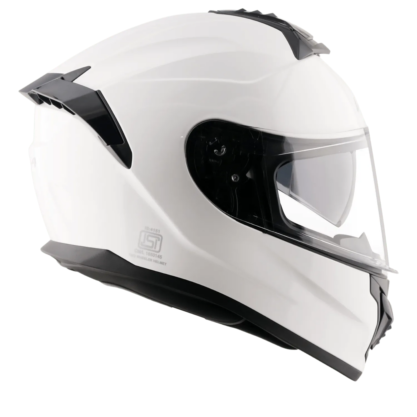 VEGA Zap Dx Solid White Full Face Helmet