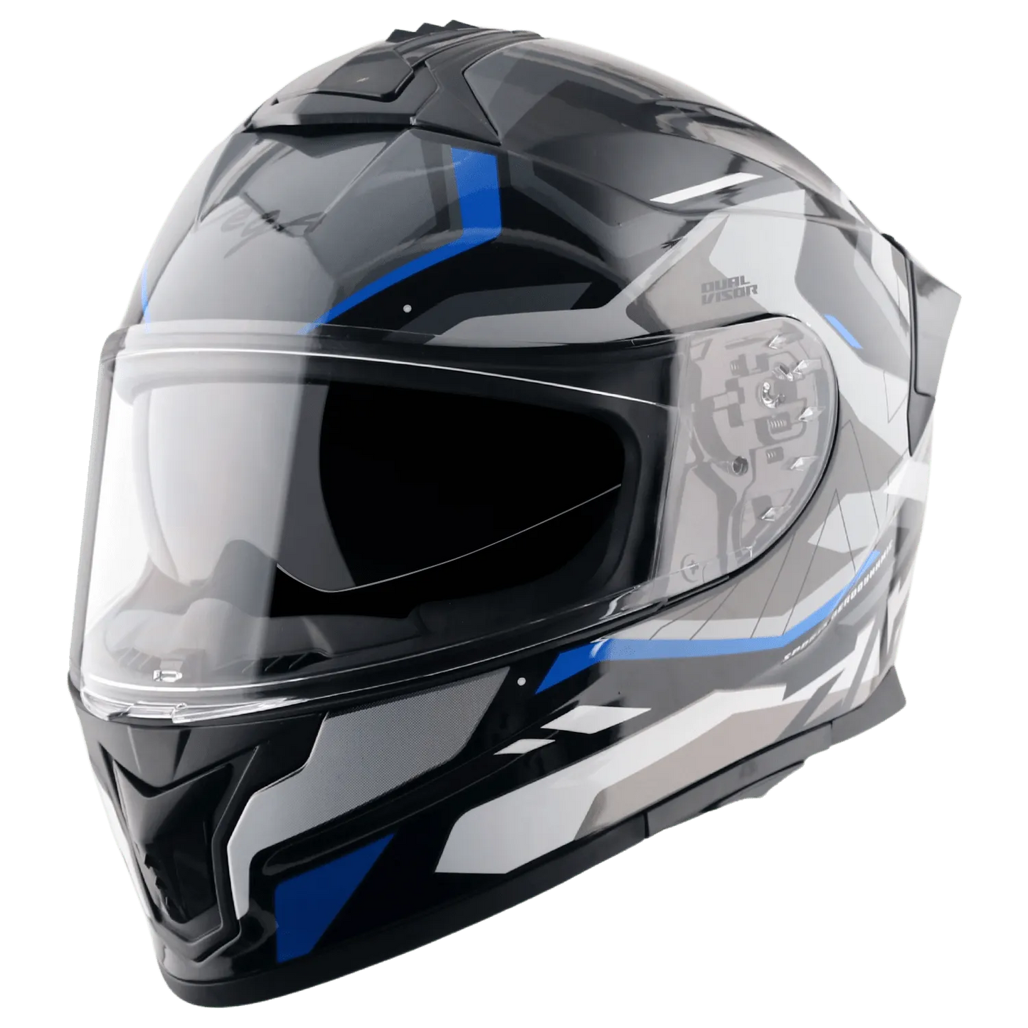 VEGA Zap Dx Volt Black Blue Full Face Helmet