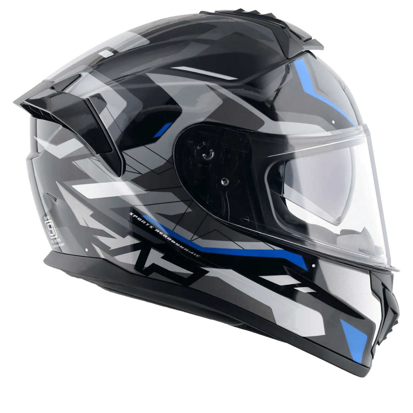 VEGA Zap Dx Volt Black Blue Full Face Helmet