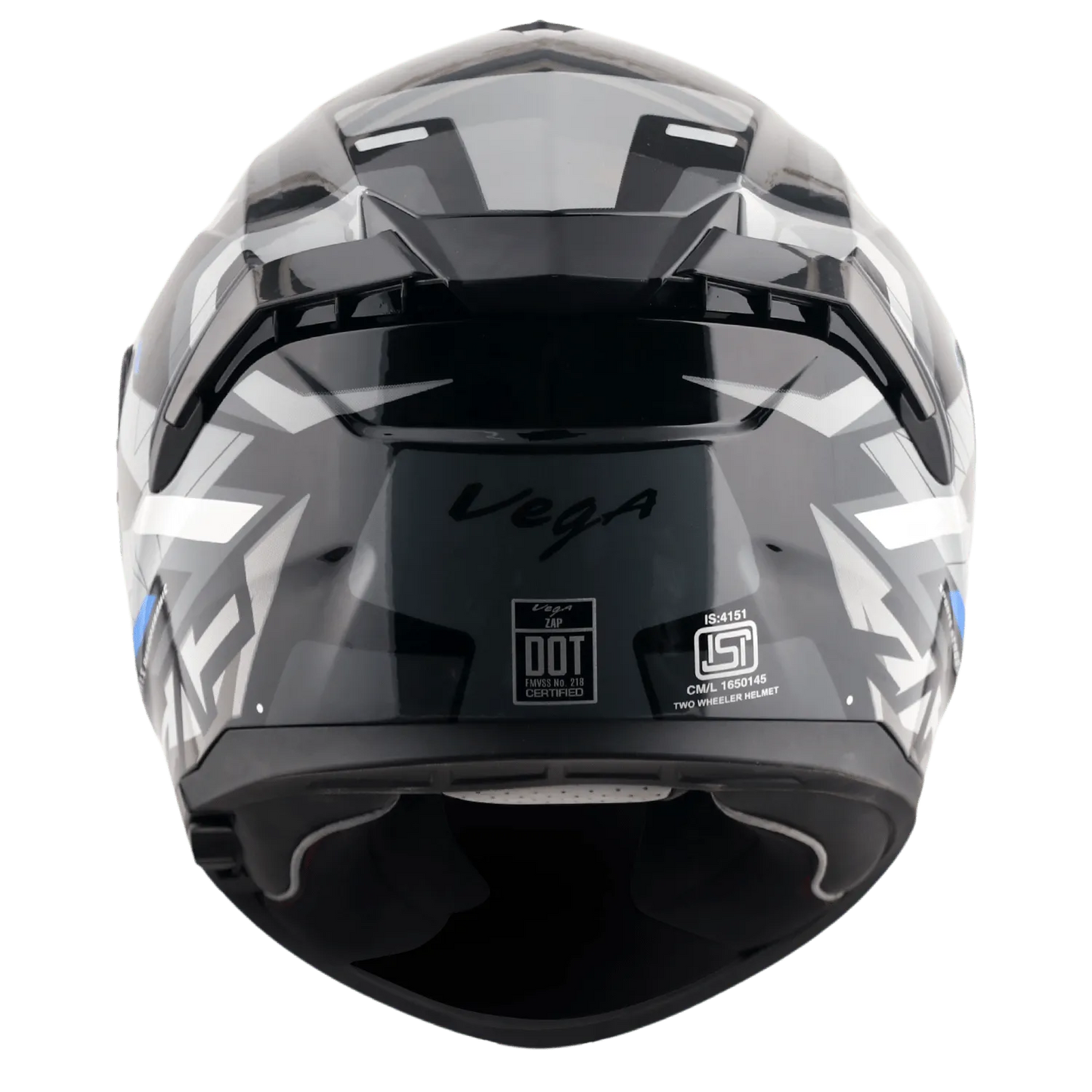 VEGA Zap Dx Volt Black Blue Full Face Helmet