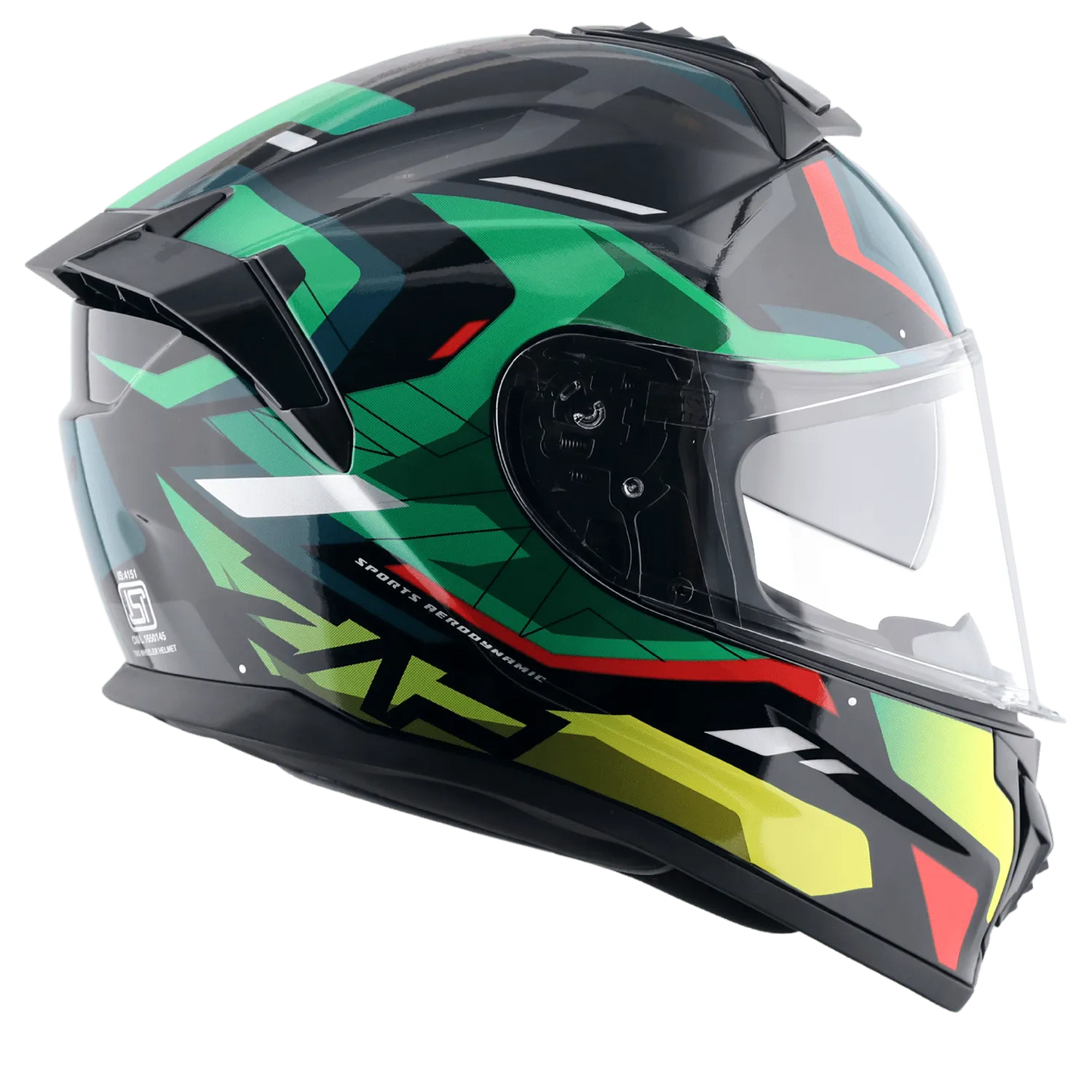 VEGA Zap Dx Volt Black Red Md Full Face Helmet