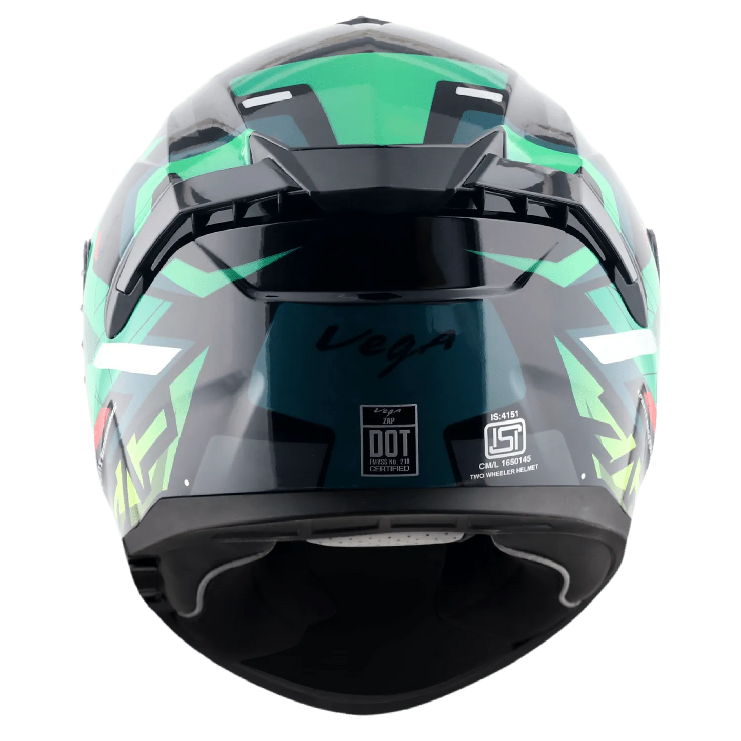 VEGA Zap Dx Volt Black Red Md Full Face Helmet