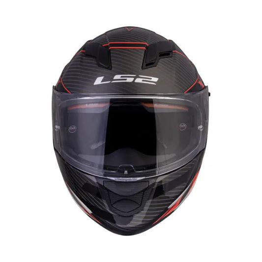 LS2 320 Stream Evo Level Black Red Full Face Helmet