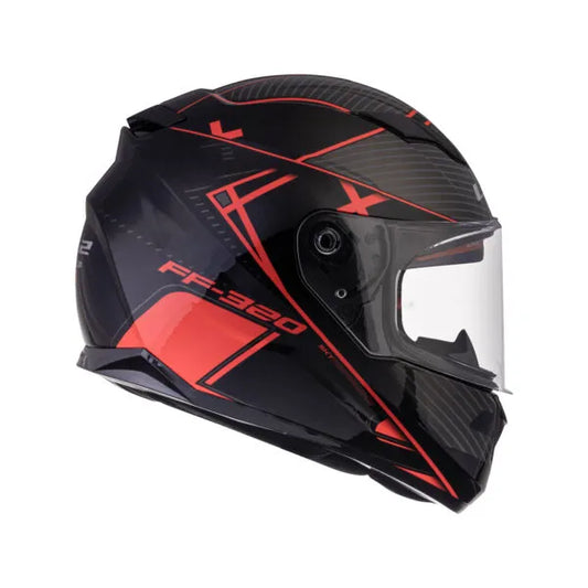 LS2 320 Stream Evo Level Black Red Full Face Helmet