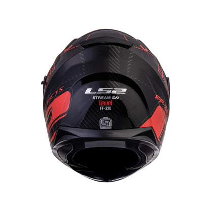 LS2 320 Stream Evo Level Black Red Full Face Helmet