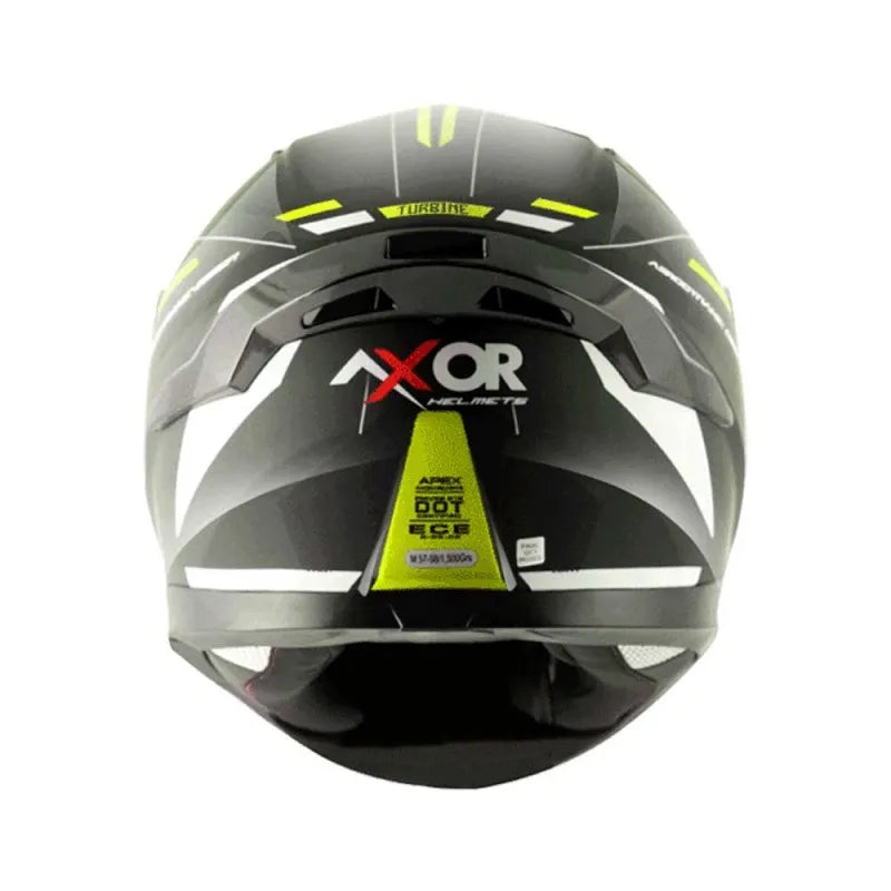 AXOR Apex Turbine Black Neon Grey Full Face Helmet