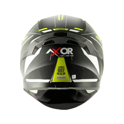 AXOR Apex Turbine Black Neon Grey Full Face Helmet