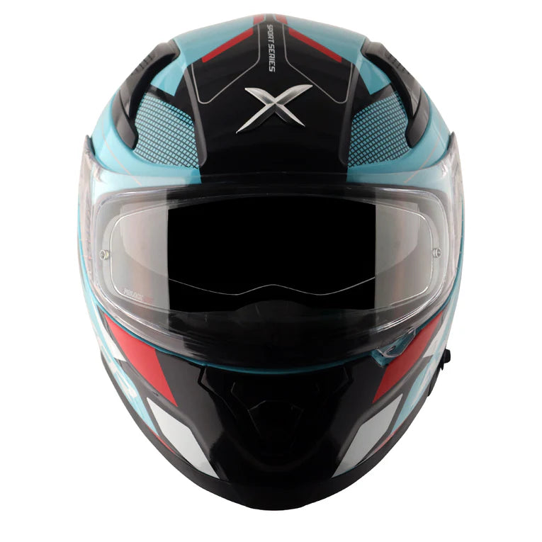 Axor Apex Turbine Hex Blue Red Full Face Helmet