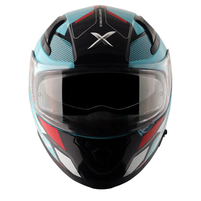 AXOR Apex Turbine Hex Blue Red Full Face Helmet