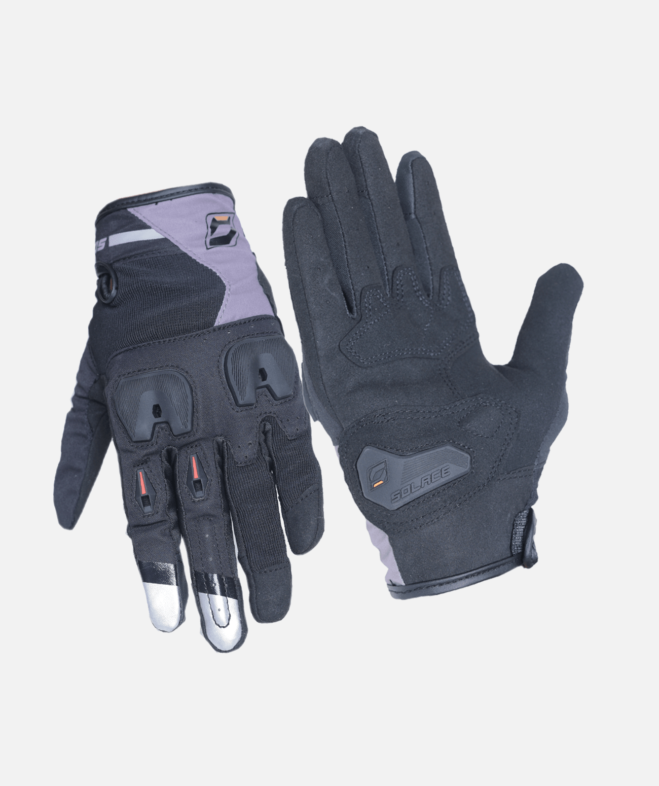 SOLACE Aura Black Gray Gloves Riding Gears