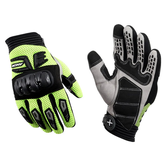 AXOR Air Stream Black Neon Green Gloves Riding Gears
