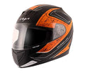 VEGA Edge Dx Crystal Dull Black Orange Full Face Helmet