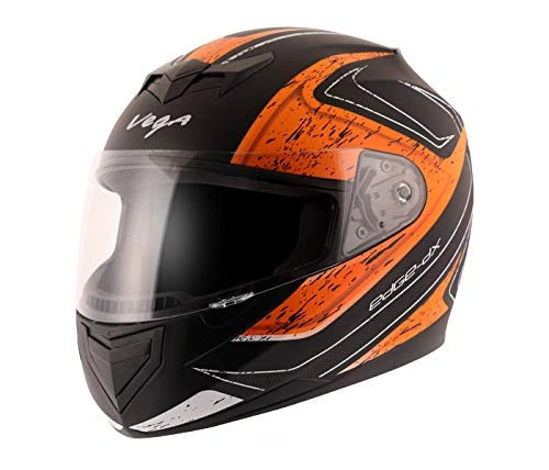 VEGA Edge Dx Crystal Dull Black Orange Full Face Helmet