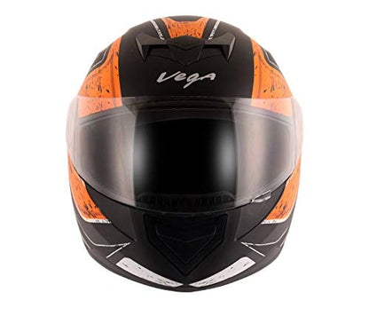 VEGA Edge Dx Crystal Dull Black Orange Full Face Helmet