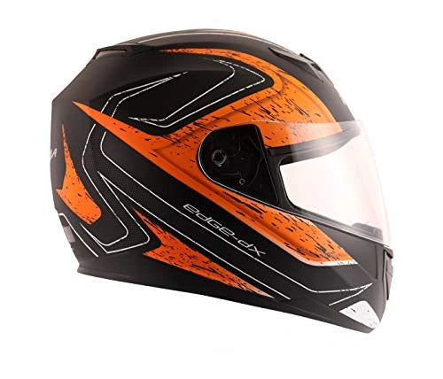 VEGA Edge Dx Crystal Dull Black Orange Full Face Helmet