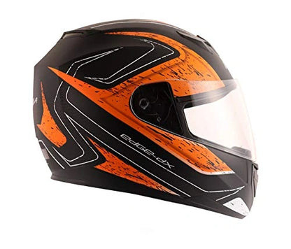 VEGA Edge Dx Crystal Dull Black Orange Full Face Helmet