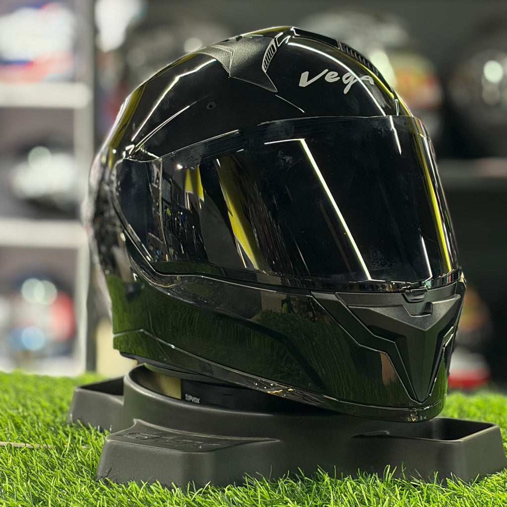 VEGA Sonic DX Black Helmet + Black Visor Combo