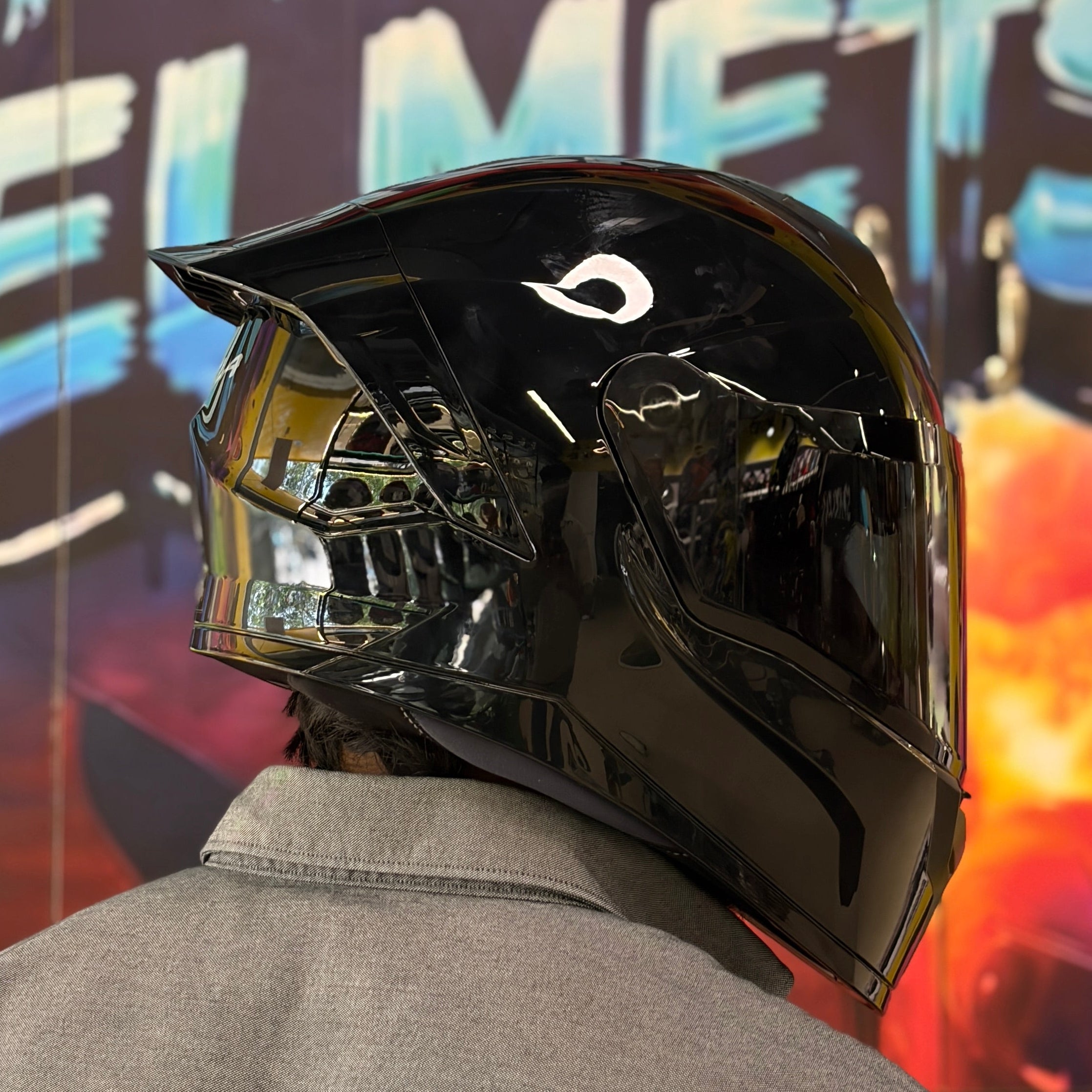 VEGA Sonic DX Black Helmet + Black Visor Combo