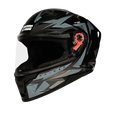 STUDDS Raider Super D1 Black N4 Grey Full Face Helmet
