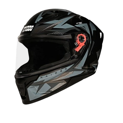 STUDDS Raider Super D1 Black N4 Grey Full Face Helmet
