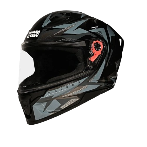 STUDDS Raider Super D1 Black N4 Grey Full Face Helmet