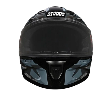 STUDDS Raider Super D1 Black N4 Grey Full Face Helmet