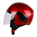 STEELBIRD Sbh 05 Triple Nine Glsy Ch Red Half Face Helmet