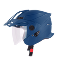 STEELBIRD Sbh 23 Iss Ava Dashing Blue P Cap C V Half Face Helmet