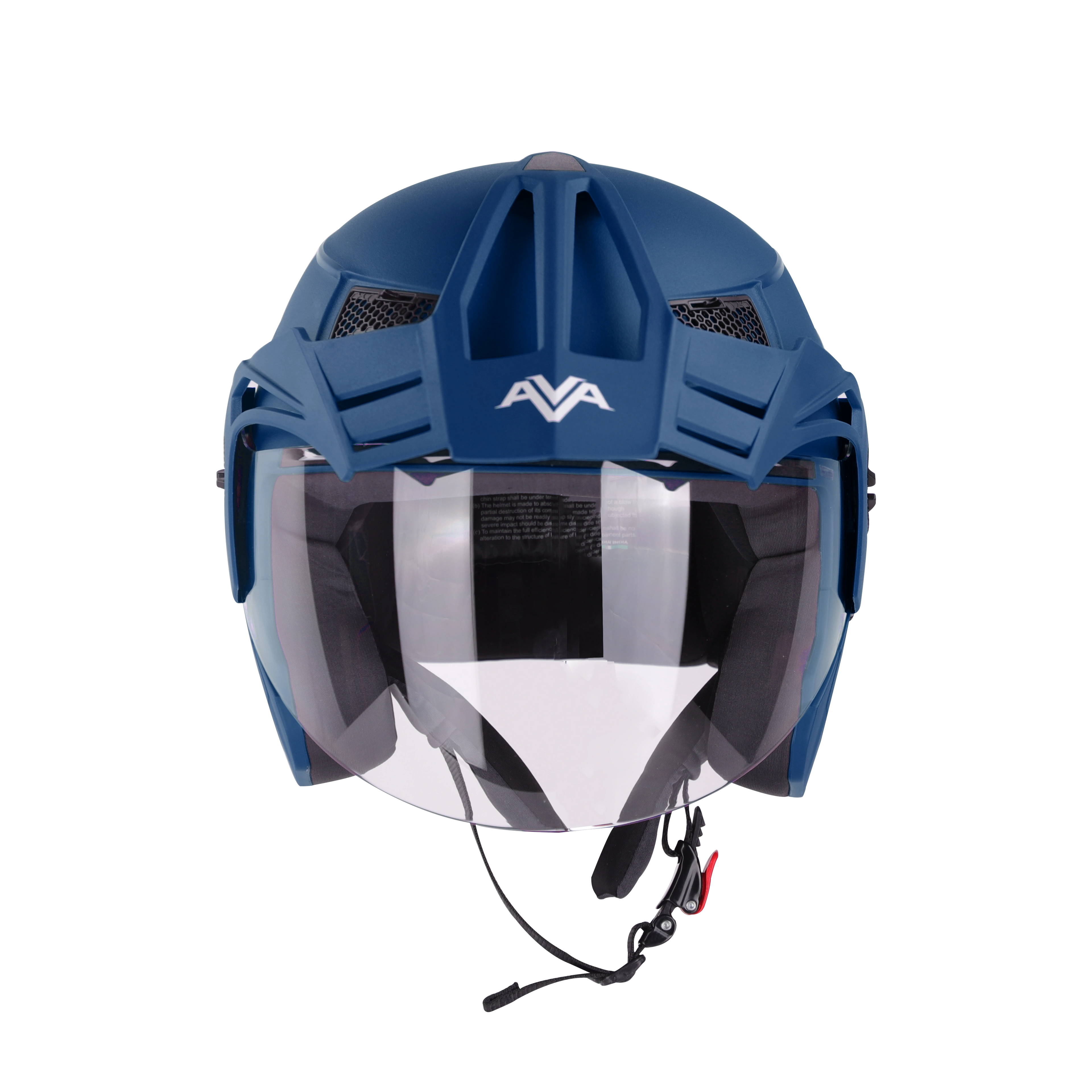 STEELBIRD Sbh 23 Iss Ava Dashing Blue P Cap C V Half Face Helmet