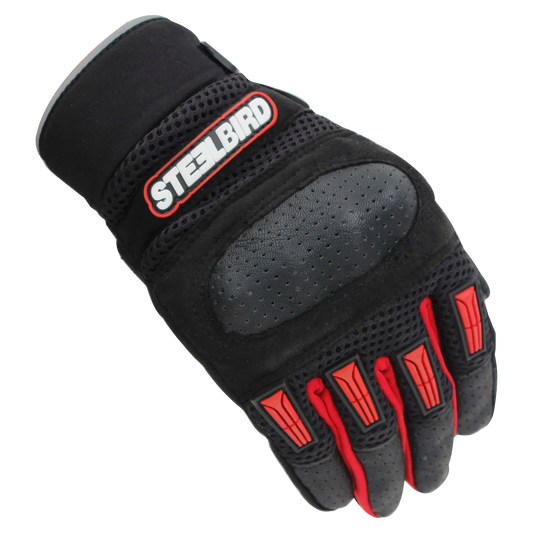 STEELBIRD Adventure Red Gloves Riding Gears