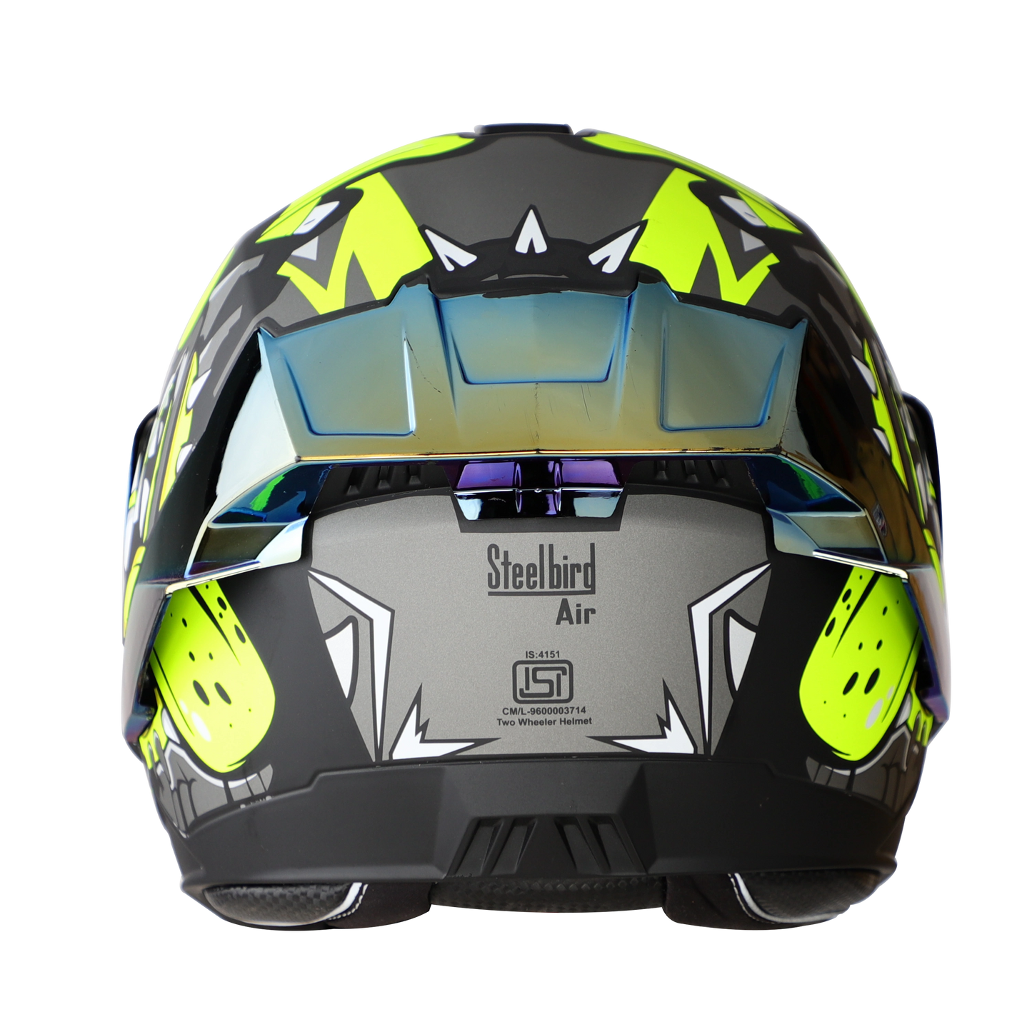 STEELBIRD Sba 8 Sharky Black Neon Flip Up Helmet