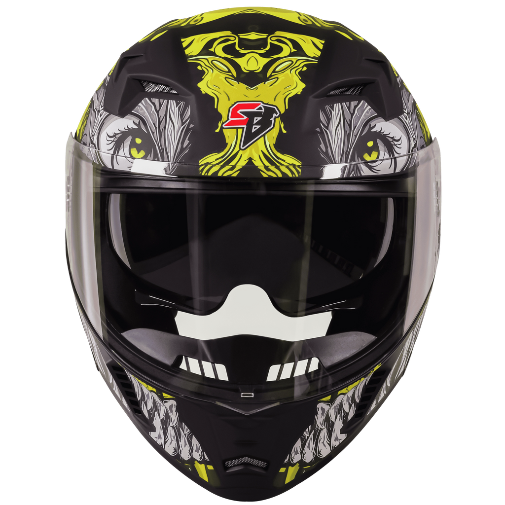 STEELBIRD Sba 20 Draco Black Neon Full Face Helmet