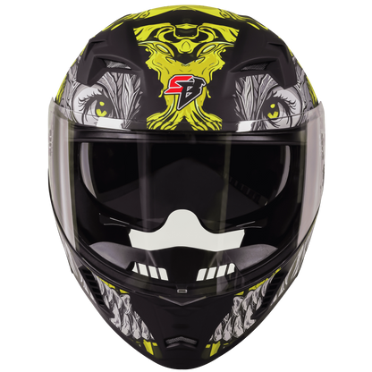 STEELBIRD Sba 20 Draco Black Neon Full Face Helmet