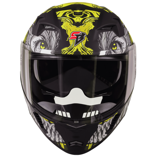 STEELBIRD Sba 20 Draco Black Neon Full Face Helmet