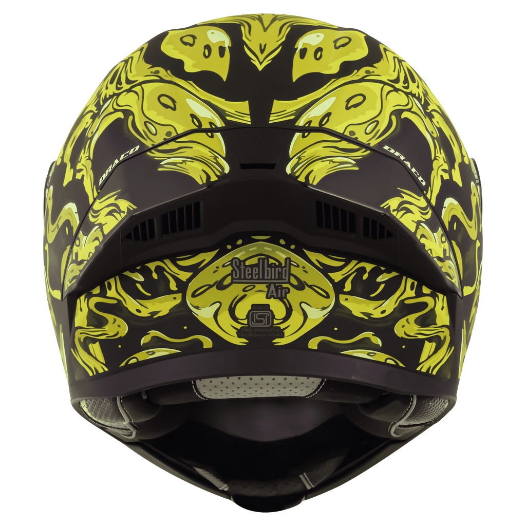 STEELBIRD Sba 20 Draco Black Neon Full Face Helmet