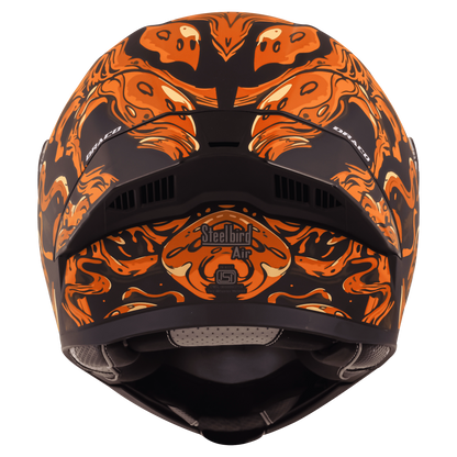 STEELBIRD Sba 20 Draco Matt Orange Flip Up Helmet
