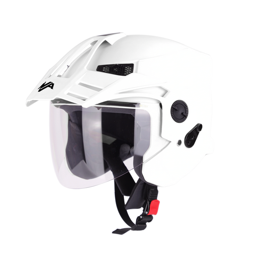 STEELBIRD Sbh 23 Ava Dashing White Half Face Helmet