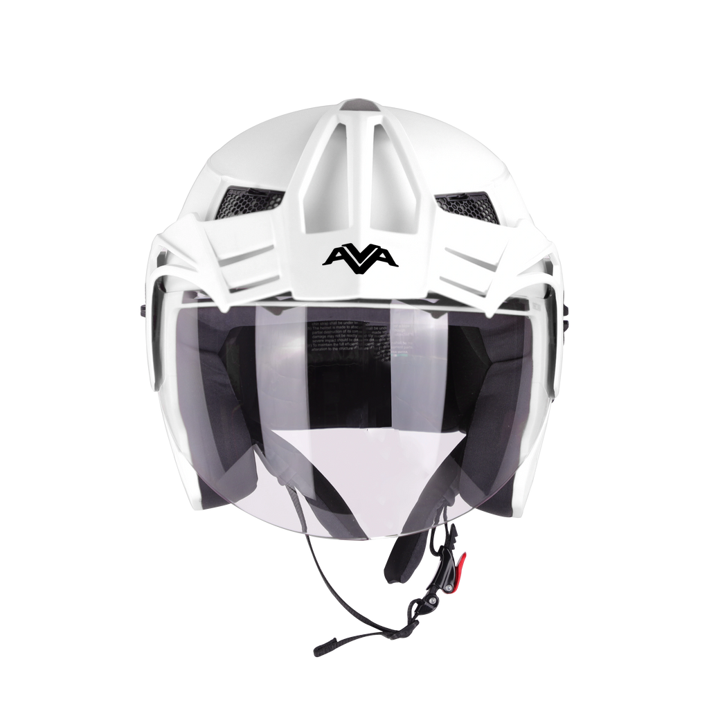 STEELBIRD Sbh 23 Ava Dashing White Half Face Helmet